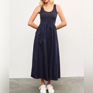 Navy Blue Sleeveless Dress